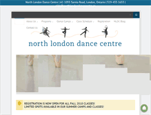 Tablet Screenshot of northlondondancecentre.ca